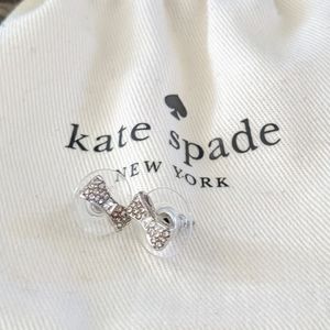 Kate Spade Ready Set Bow Pave Stud Earrings NWOT
